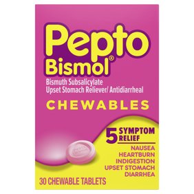 30 Cheweable Pepto Bismol tablets
