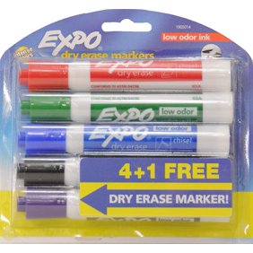Expo 4 Markers Plus Dry Erase Marker